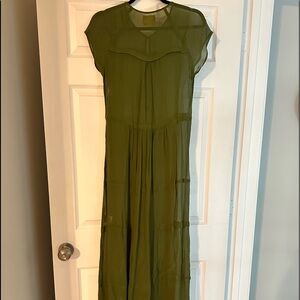 Anthropologie Sheer Dress- Overlay